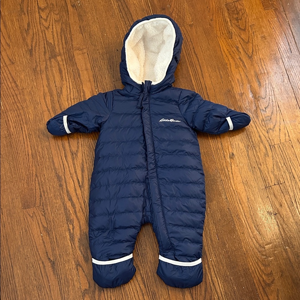 Eddie Bauer 0-3 Month Blue Kids Footed One Piece